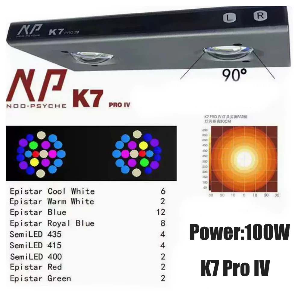 Saltwater Tank - ไฟ LED สำหรับตู้ปลาทะเล Noopsyche NP K7Pro