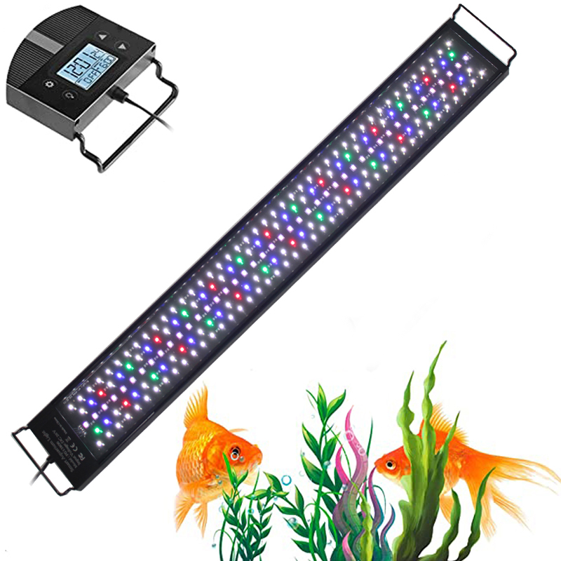 Reef Lighting - ตั้งโปรแกรมได้ 8 สีเปิดปิดอัตโนมัติ LED พิพิธภัณฑ์สัตว์น้ําแสงเต็มสเปกตรัมสําหรับถังปลูกน้ําจืดไฟ LED