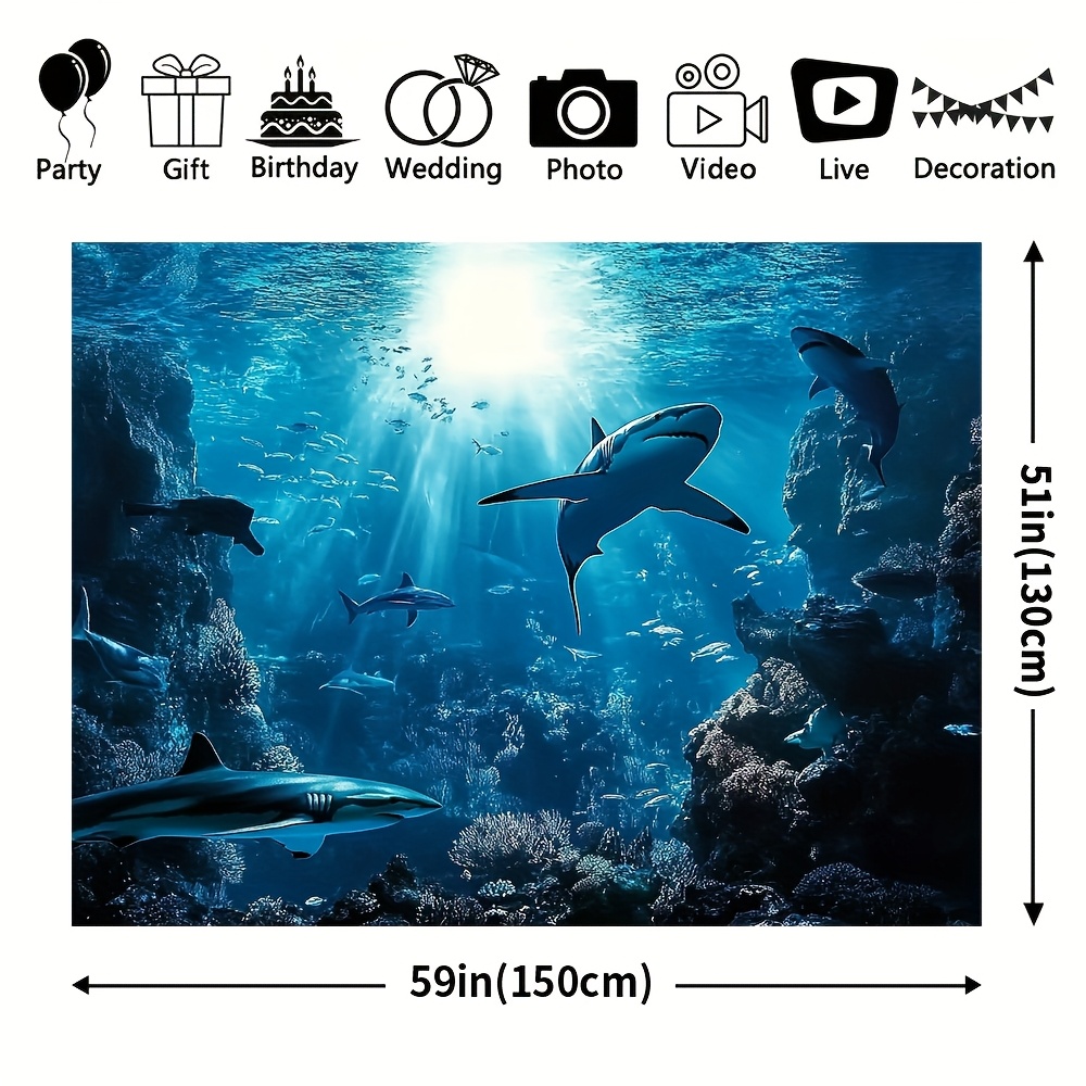 พรมแขวนผนังลายฉลามทะเลลึกสุดงด - Ocean Aquarium บทวิจารณ์และราคา
