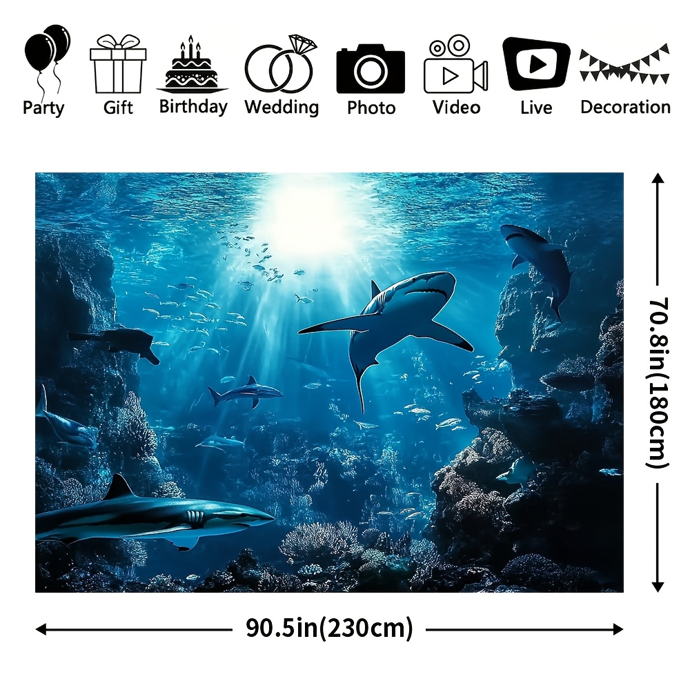 พรมแขวนผนังลายฉลามทะเลลึกสุดงด - Ocean Aquarium บทวิจารณ์และราคา