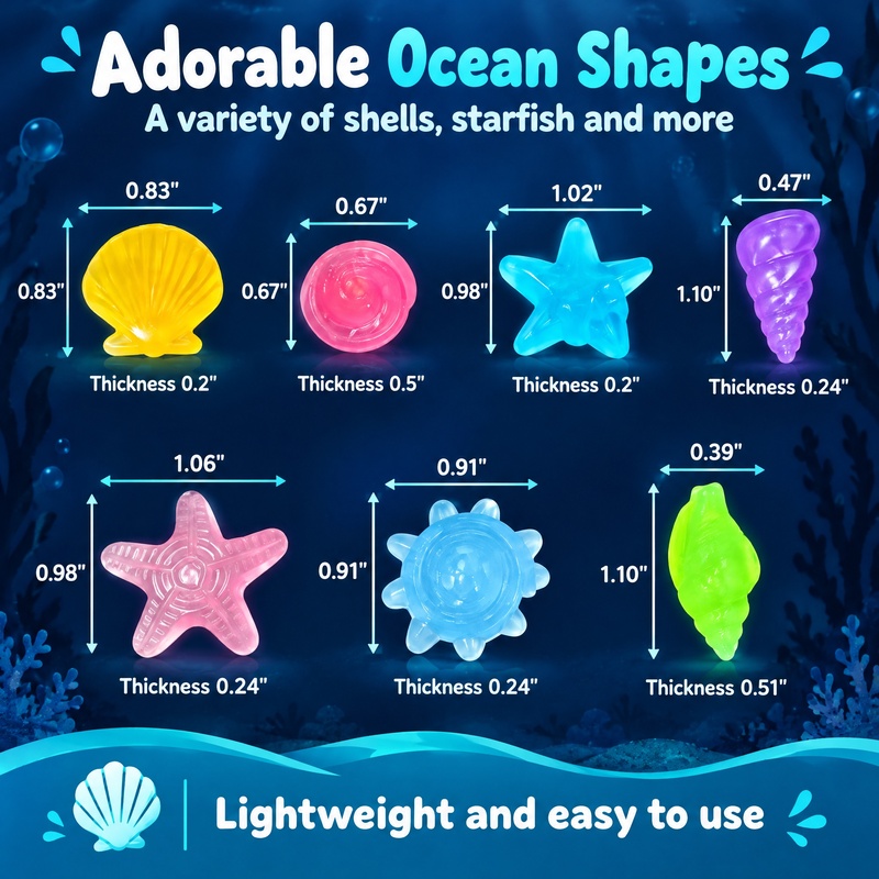 50-100 ชิ้น สัตว์ทะเลเรืองแสง  - Marine Aquarium บทวิจารณ์และราคา